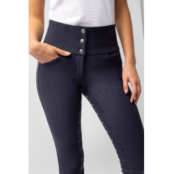 Pantaloni con fondello in silicone Désirée a vita alta da donna Horze Blu navy scuro Pantaloni con fondello in silicone Désirée a vita alta da donna Horze Blu navy scuro