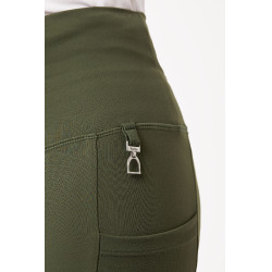 Leggings a copertura totale Gillian per bambini Horze Scarabeo verde kaki