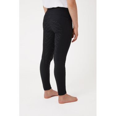 Leggings a copertura totale Gillian per bambini Horze Nero
