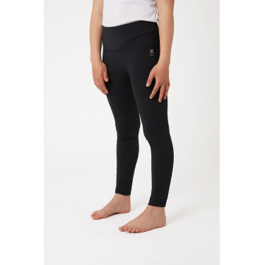 Leggings a copertura totale Gillian per bambini Horze Nero