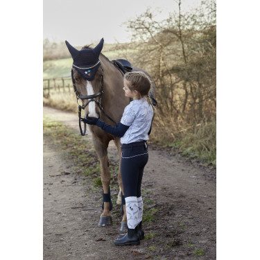 Pantaloni da equitazione con fondo in pelle per bambini Horze Aubrey Pantaloni da equitazione con fondo in pelle per bambini Horze Aubrey