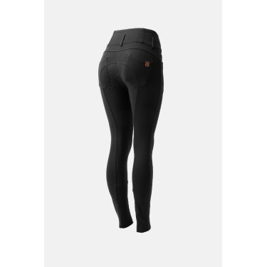 Pantaloni da equitazione a vita alta Tara con grip in silicone a fondo intero da donna Horze Nero Pantaloni da equitazione a vita alta Tara con grip in silicone a fondo intero da donna Horze Nero