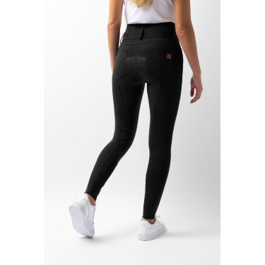 Pantaloni da equitazione a vita alta Tara con grip in silicone a fondo intero da donna Horze Nero Pantaloni da equitazione a vita alta Tara con grip in silicone a fondo intero da donna Horze Nero