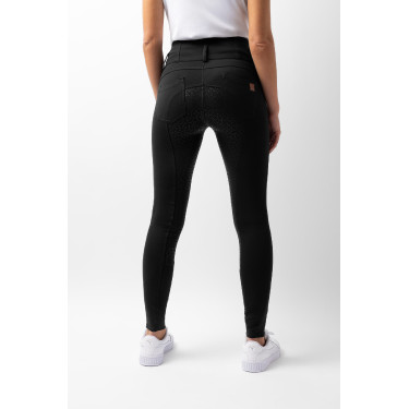 Pantaloni da equitazione a vita alta Tara con grip in silicone a fondo intero da donna Horze Nero Pantaloni da equitazione a vita alta Tara con grip in silicone a fondo intero da donna Horze Nero