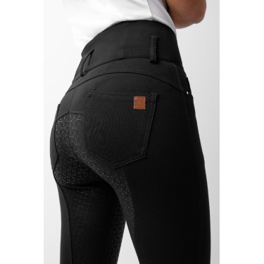 Pantaloni da equitazione a vita alta Tara con grip in silicone a fondo intero da donna Horze Nero Pantaloni da equitazione a vita alta Tara con grip in silicone a fondo intero da donna Horze Nero