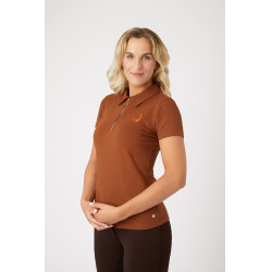 Polo Amy in cotone elasticizzato a maniche corte da donna Horze Polo Amy in cotone elasticizzato a maniche corte da donna Horze