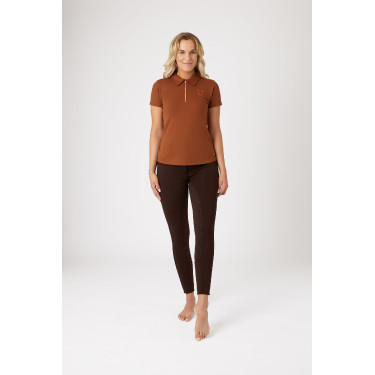 Polo Amy in cotone elasticizzato a maniche corte da donna Horze Polo Amy in cotone elasticizzato a maniche corte da donna Horze