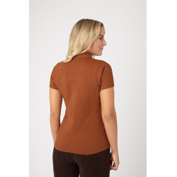 Polo Amy in cotone elasticizzato a maniche corte da donna Horze Polo Amy in cotone elasticizzato a maniche corte da donna Horze