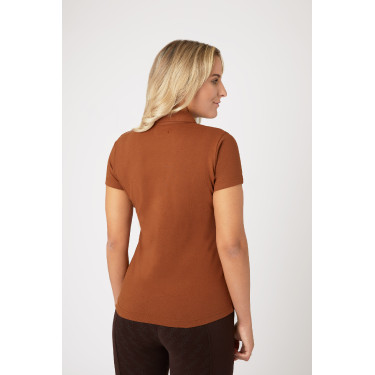 Polo Amy in cotone elasticizzato a maniche corte da donna Horze Polo Amy in cotone elasticizzato a maniche corte da donna Horze