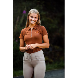 Polo Amy in cotone elasticizzato a maniche corte da donna Horze Polo Amy in cotone elasticizzato a maniche corte da donna Horze