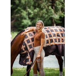 Polo Amy in cotone elasticizzato a maniche corte da donna Horze Polo Amy in cotone elasticizzato a maniche corte da donna Horze