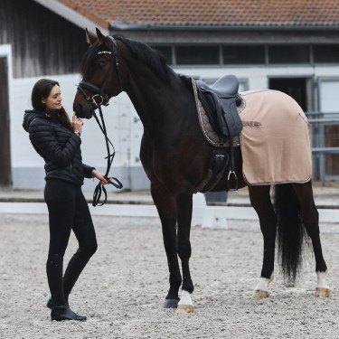 Coprireni in pile Kiel Horze Marrone chiaro Coprireni in pile Kiel Horze Marrone chiaro