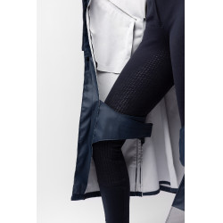 Impermeabile da donna Horze Hazel lungo con spacchi Blu navy scuro Impermeabile da donna Horze Hazel lungo con spacchi Blu navy scuro