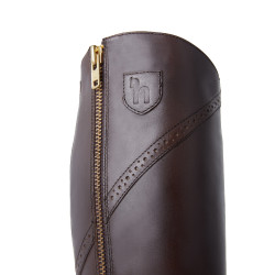 Stivali foderati in pelle Horze Aspen donna Marrone scuro Stivali foderati in pelle Horze Aspen donna Marrone scuro