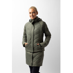 Piumino Aurora Horze da donna con gonna amovibile Coleottero verde Piumino Aurora Horze da donna con gonna amovibile Coleottero verde