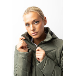 Piumino Aurora Horze da donna con gonna amovibile Coleottero verde Piumino Aurora Horze da donna con gonna amovibile Coleottero verde
