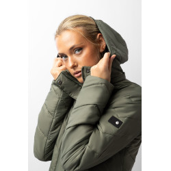 Piumino Aurora Horze da donna con gonna amovibile Coleottero verde Piumino Aurora Horze da donna con gonna amovibile Coleottero verde