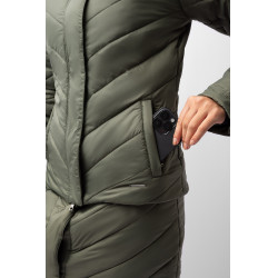 Piumino Aurora Horze da donna con gonna amovibile Coleottero verde Piumino Aurora Horze da donna con gonna amovibile Coleottero verde