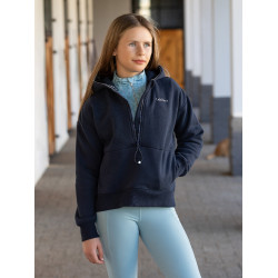 Felpa con cappuccio LeMieux mezza zip Esme Young Rider Hettie Marina modello antico Blu marino