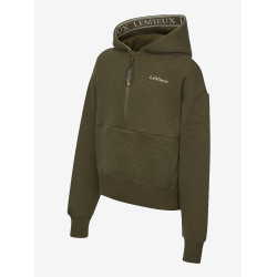 Felpa con cappuccio LeMieux mezza zip Esme Young Rider Hettie Alpina Marrone