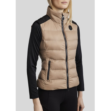 Gilet senza maniche Montar MoAthena raffinato da donna Latté Marrone