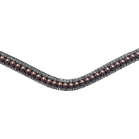Frontale Montar perle oro rosa Marrone