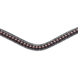 Frontale Montar perle oro rosa Marrone