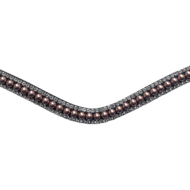 Frontale Montar perle oro rosa Marrone