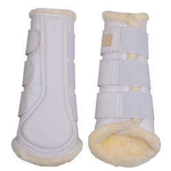 Ghette Montar in pelle PU per 4 Bianco