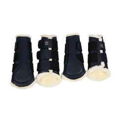 Ghette Montar in pelle PU per 4 Marina Blu marino