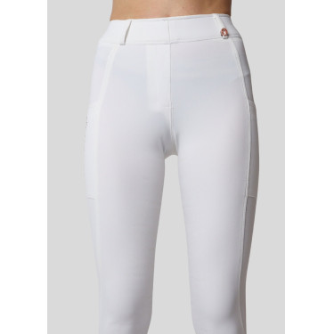 Leggings Montar Michelle logo full grip donna Bianco / oro rosa Leggings Montar Michelle logo full grip donna Bianco / oro rosa
