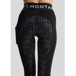 Leggings Montar Selena logo full grip donna Nero