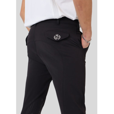 Pantaloni Montar Gary uomo grip ginocchia Nero