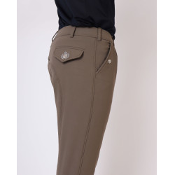 Pantaloni Montar Gary uomo grip ginocchia Fango Marrone
