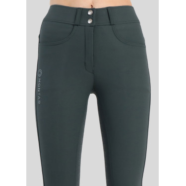 Pantaloni Montar Megan a vita alta da donna full grip Vol 2 Verde bottiglia