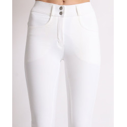 Pantaloni Montar Megan a vita alta da donna full grip Vol 2 Bianco