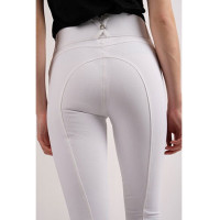 Pantaloni Montar Molly Yati da donna a vita alta full grip Bianco