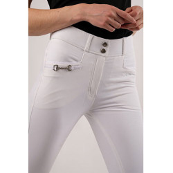 Pantaloni Montar Molly Yati da donna a vita alta full grip Bianco Pantaloni Montar Molly Yati da donna a vita alta full grip Bianco