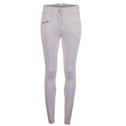 Pantaloni Montar Molly Yati da donna a vita alta full grip Bianco Pantaloni Montar Molly Yati da donna a vita alta full grip Bianco