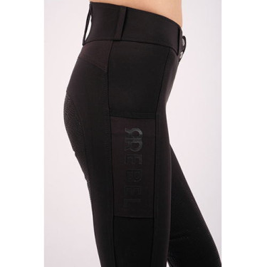 Pantaloni Montar Rebel a vita alta full grip donna Nero Pantaloni Montar Rebel a vita alta full grip donna Nero