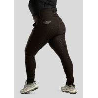Pantaloni Montar a vita alta Briella crystal Rose gold Curve full grip donna Nero