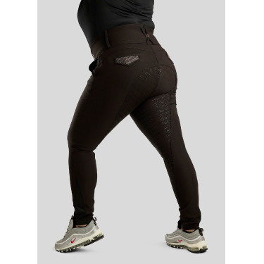 Pantaloni Montar a vita alta Briella crystal Rose gold Curve full grip donna Nero