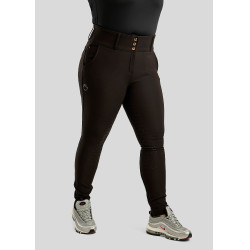 Pantaloni Montar a vita alta Briella crystal Rose gold Curve full grip donna Nero