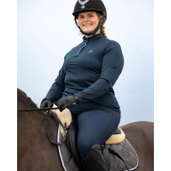 Pantaloni Montar a vita alta Briella crystal Rose gold Curve full grip donna Marina Blu marino