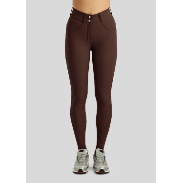 Pantaloni da equitazione Montar a vita alta ESS Megan Vol 2 Curve donna Marrone Pantaloni da equitazione Montar a vita alta ESS Megan Vol 2 Curve donna Marrone