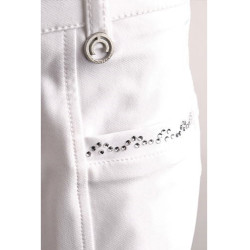 Pantaloni Montar Yati Crystal Junior full grip Bianco