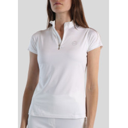 Polo da concorso Montar Everly logo con cristalli Curve donna Polo da concorso Montar Everly logo con cristalli Curve donna
