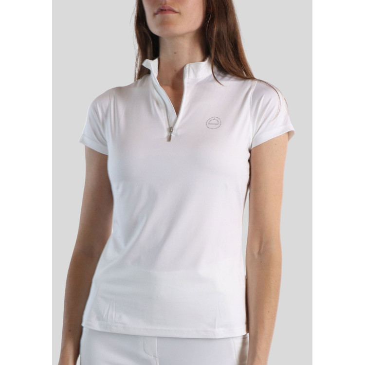 Polo da concorso Montar Everly logo con cristalli Curve donna Polo da concorso Montar Everly logo con cristalli Curve donna