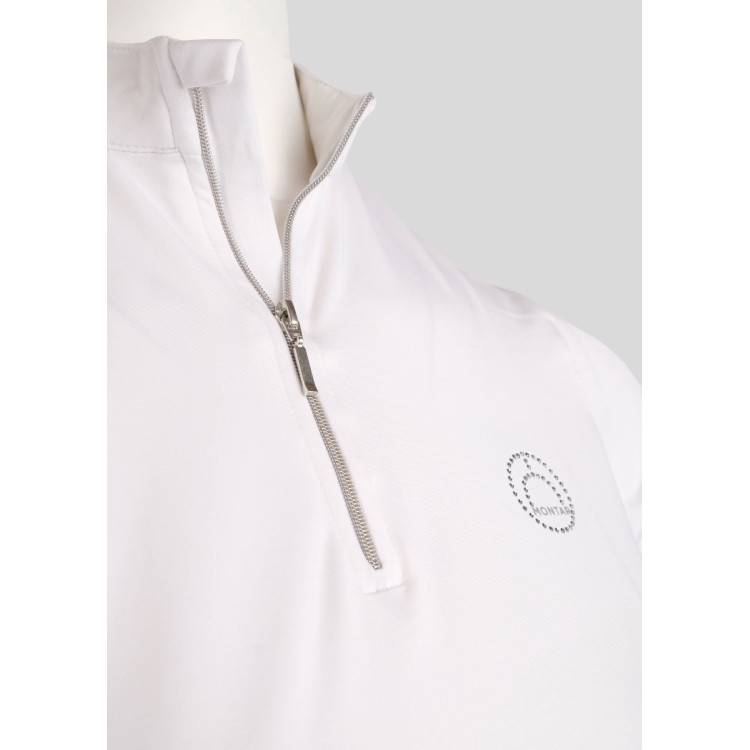 Polo da concorso Montar Everly logo con cristalli Curve donna Polo da concorso Montar Everly logo con cristalli Curve donna