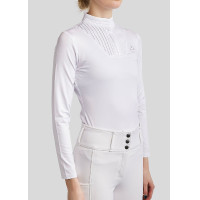 Polo de concours Montar MoRosie manches longues femme Blanc